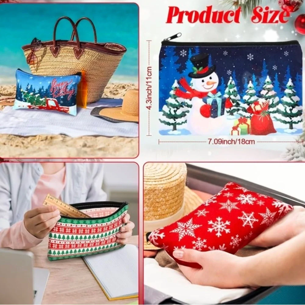 2/$10 Holiday Cosmetic Makeup Christmas Tree Bag